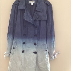 Moda Gradient Blue Trench Coat